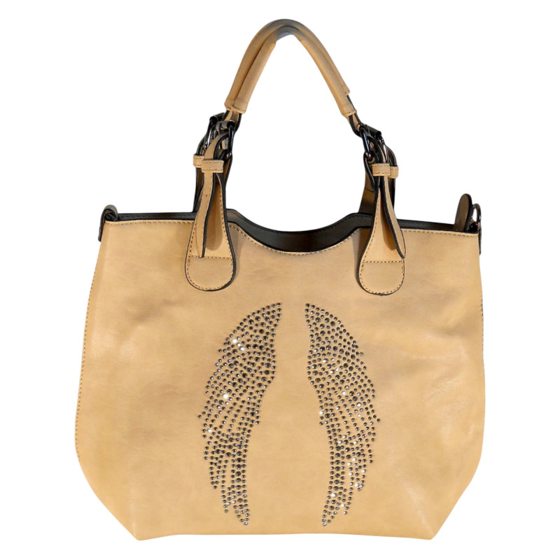 Sac à main, sac bandoulière beige FLORA & CO - MAROQUINERIE-MEAUX.COM