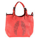 FLORA & CO - sac à main, sac bandoulière ou sac porté sur l'épaule corail