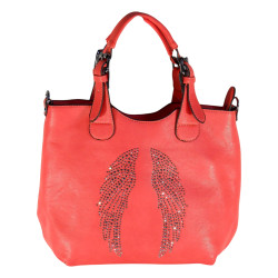 Sac à main, sac bandoulière corail FLORA & CO - MAROQUINERIE-MEAUX.COM