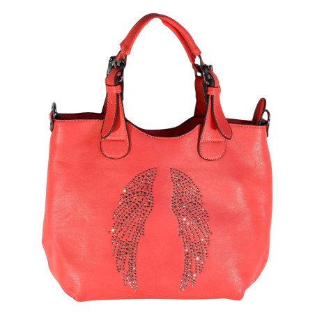 Sac à main, sac bandoulière corail FLORA & CO - MAROQUINERIE-MEAUX.COM