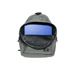 HO-7818-Sac à dos urbain "SPORT" gris en Toile synthétique - 42 cm x 32 cm x 18 cm-interieur
