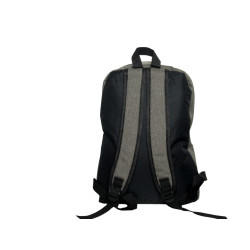 HO8012-600D-taupe-Sac à dos urbain gris en Toile synthétique - 42 cm x 30 cm x 12-dos