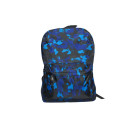 Sac à dos urbain (de ville) ou scolaire en toile synthétique bi-color bleu noir 42cmx29cmx12cm