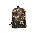 Sac à dos urbain (de ville) ou scolaire en toile synthétique bi-color maron noir 42cmx29cmx12cm